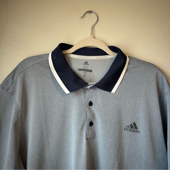 Adidas Mens Golf Polo Light Blue Grey Size 2XL - Picture 5 of 7